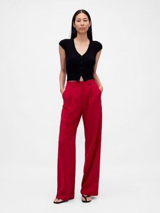 Pantalones plisados de tiro alto 365 Pantalones plisados de tiro alto 365