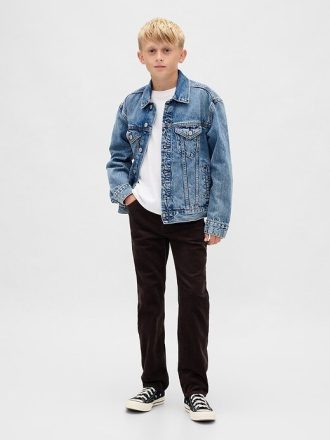 Pantalones rectos originales de pana para niños de los 90