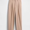 Pantalones tobilleros de sarga cepillada y tiro alto 365