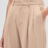 Pantalones tobilleros de sarga cepillada y tiro alto 365