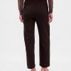 Pantalones tobilleros rectos de sarga y tiro alto Pantalones tobilleros rectos de sarga y tiro alto