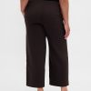 Pantalones tobilleros rectos de sarga y tiro alto Pantalones tobilleros rectos de sarga y tiro alto