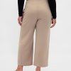 Pantalones tobilleros rectos de sarga y tiro alto Pantalones tobilleros rectos de sarga y tiro alto