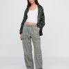 Pantalones utilitarios de tiro medio y cintura fácil
