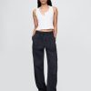Pantalones utilitarios de tiro medio y cintura fácil