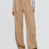 Pantalones utilitarios de tiro medio y cintura fácil