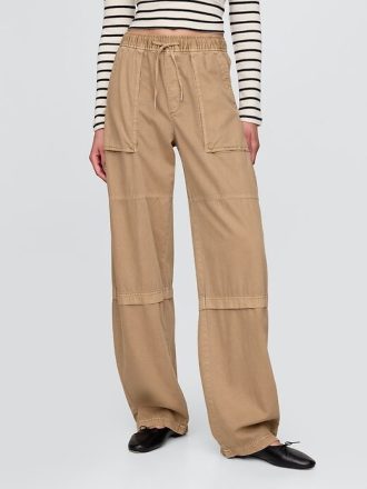 Pantalones utilitarios de tiro medio y cintura fácil
