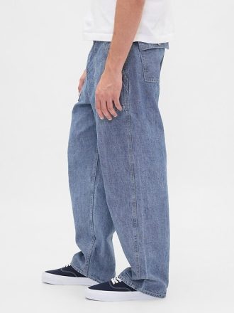Pantalones vaqueros holgados de Chambray de peso pesado