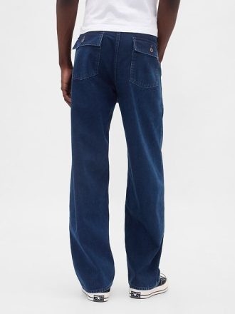 Pantalones vaqueros holgados de lona