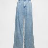 Pantalones vaqueros plisados ultrasuaves de tiro alto 365 Pantalones vaqueros plisados ultrasuaves de tiro alto 365