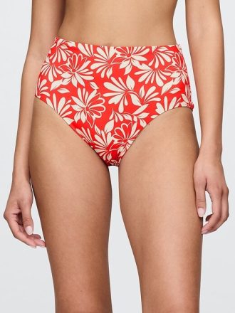 Parte inferior de bikini de tiro alto
