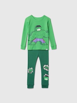 Pijama de algodón orgánico cepillado de Marvel para bebé y niño pequeño