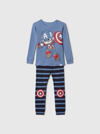 Pijama de algodón orgánico cepillado de Marvel para bebé y niño pequeño