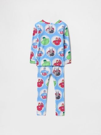 Pijama de algodón orgánico cepillado de Marvel para bebé y niño pequeño