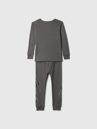 Pijama de algodón orgánico cepillado de Marvel para bebé y niño pequeño