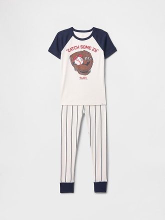 Pijama de algodón orgánico cepillado para niños Pijama de algodón orgánico cepillado para niños