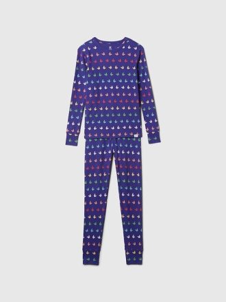 Pijama de algodón orgánico cepillado para niños