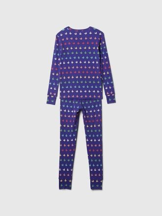 Pijama de algodón orgánico cepillado para niños