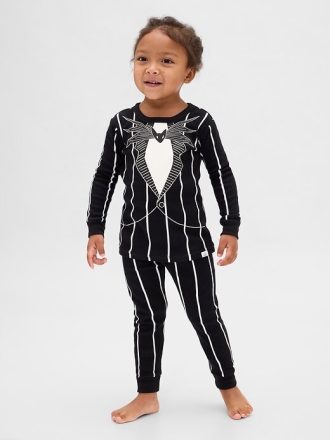 Pijama de algodón orgánico para bebé y niño pequeño de Gap × Disney Tim Burton’s Pesadilla antes de Navidad