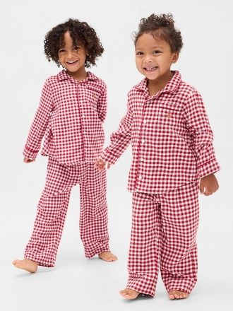 Pijama de franela reciclada para bebés y niños pequeños