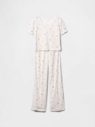 Pijama infantil de punto pointelle reciclado Pijama infantil de punto pointelle reciclado