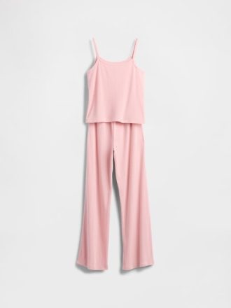 Pijama infantil de tirantes de punto pointelle reciclado