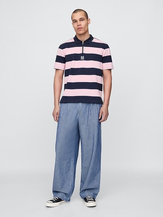 Polo a rayas con el logotipo de Gap × Malbon Polo a rayas con el logotipo de Gap × Malbon