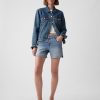 Shorts vaqueros de tiro medio de 5″ para novia Shorts vaqueros de tiro medio de 5″ para novia