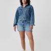 Shorts vaqueros de tiro medio de 5″ para novia Shorts vaqueros de tiro medio de 5″ para novia