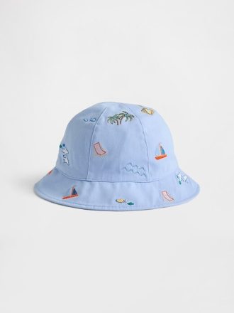 Sombrero de pescador de algodón orgánico para bebés y niños pequeños