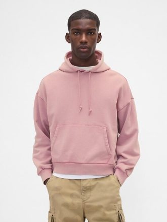 Sudadera con capucha corta de peso pesado