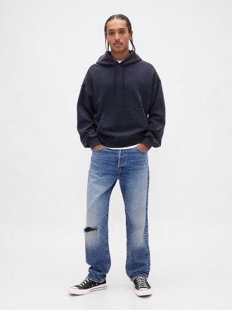 Sudadera con capucha corta de peso pesado