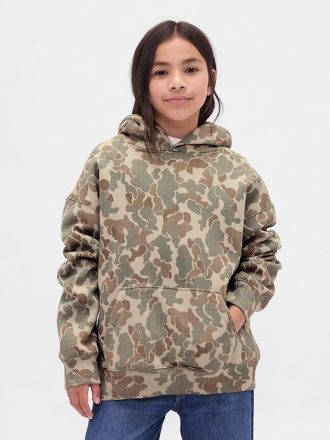 Sudadera con capucha de camuflaje relajada VintageSoft para niños Sudadera con capucha de camuflaje relajada VintageSoft para niños