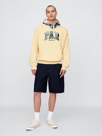 Sudadera con capucha de felpa francesa de peso pesado para adultos Gap × Malbon con el logotipo