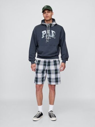 Sudadera con capucha de felpa francesa de peso pesado para adultos Gap × Malbon con el logotipo