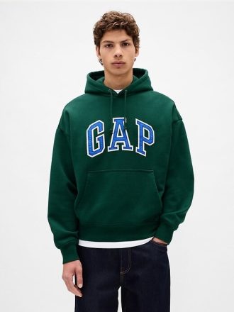 Sudadera con capucha extragrande con logotipo de felpa francesa extra pesada