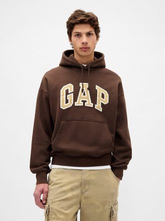 Sudadera con capucha extragrande con logotipo de felpa francesa extra pesada