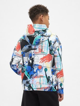 Sudadera con capucha gráfica relajada VintageSoft para niños