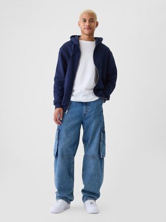 Sudadera con capucha y cremallera completa VintageSoft para adultos