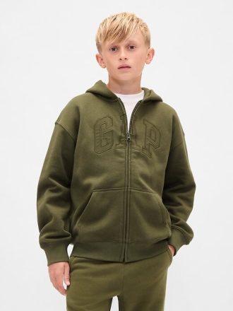 Sudadera con capucha y cremallera con el logotipo VintageSoft para niños
