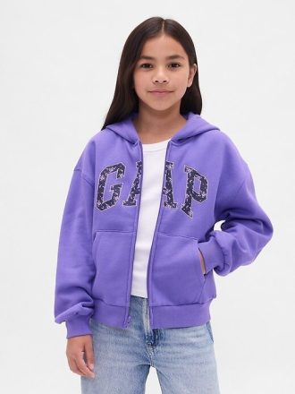 Sudadera con capucha y cremallera con el logotipo VintageSoft para niños