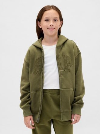 Sudadera con capucha y cremallera con el logotipo VintageSoft para niños