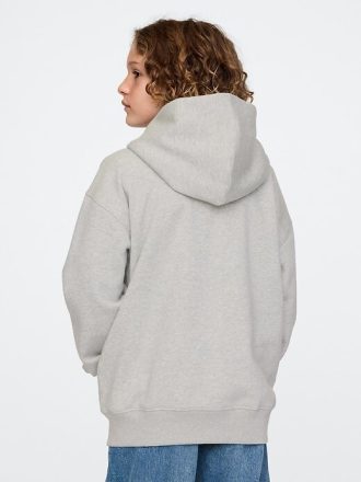Sudadera con capucha y cremallera con logotipo suave vintage para niños