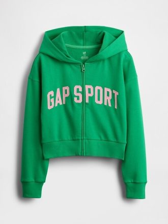 Sudadera con capucha y cremallera corta VintageSoft para niños