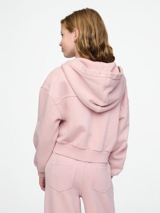 Sudadera con capucha y cremallera corta VintageSoft para niños