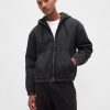 Sudadera con capucha y cremallera de mezclilla ultrasuave con forro de sherpa Sudadera con capucha y cremallera de mezclilla ultrasuave con forro de sherpa
