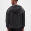 Sudadera con capucha y cremallera de mezclilla ultrasuave con forro de sherpa Sudadera con capucha y cremallera de mezclilla ultrasuave con forro de sherpa