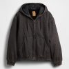 Sudadera con capucha y cremallera de mezclilla ultrasuave con forro de sherpa Sudadera con capucha y cremallera de mezclilla ultrasuave con forro de sherpa
