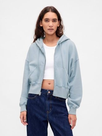 Sudadera con capucha y cuña con cremallera completa VintageSoft