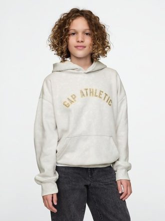 Sudadera con capucha y logotipo suave vintage para niños